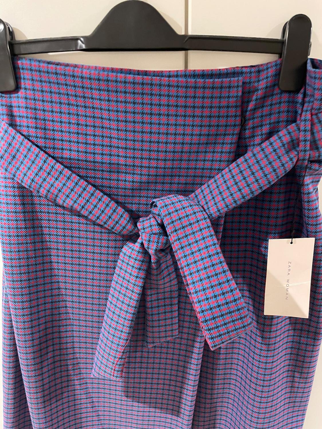 CHECK WRAP SKIRT - Image 2