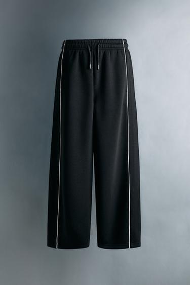 بنطلون SPORTY BARREL - أسود الخاص بـ Zara