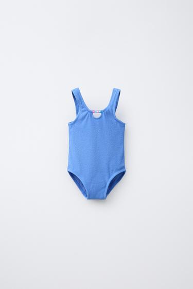 AGES 2-6/ BEADED SWIMSUIT - Blue by Zara