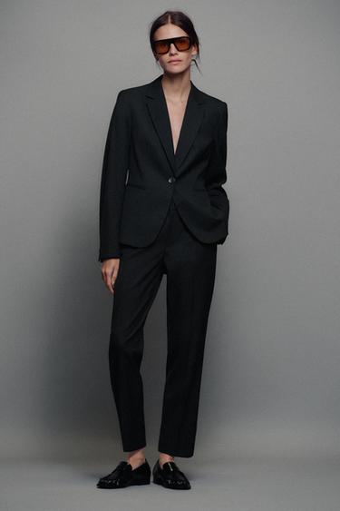 TAILORED BLAZER WITH SHOULDER PADS - Black by Zara