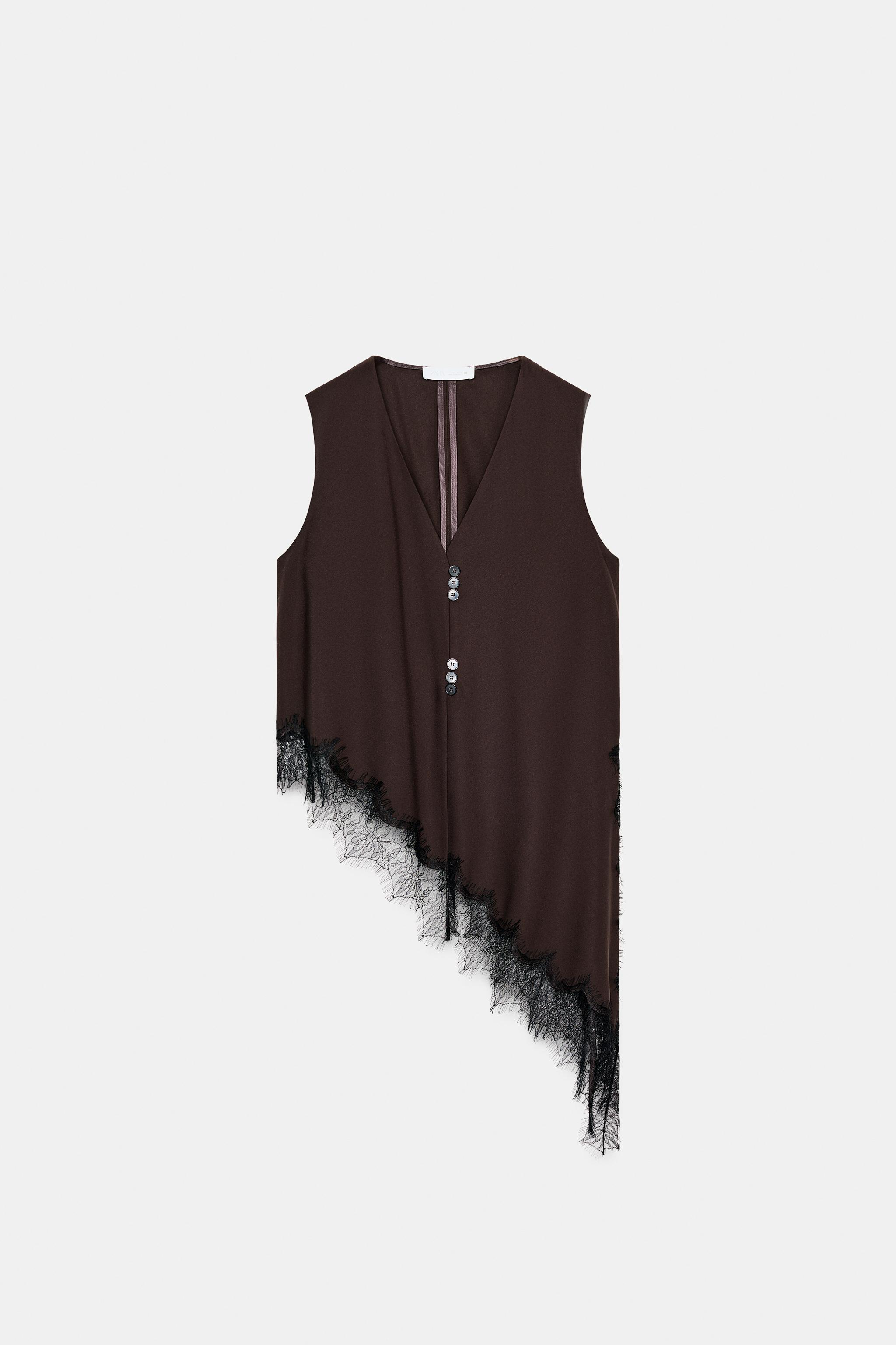 ASYMMETRIC LACE TOP