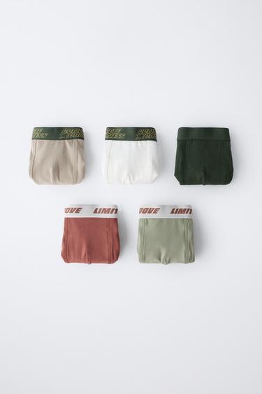 6-14 ANS/ LOT DE CINQ BOXERS LOGO - Multicolore de Zara - Image 0