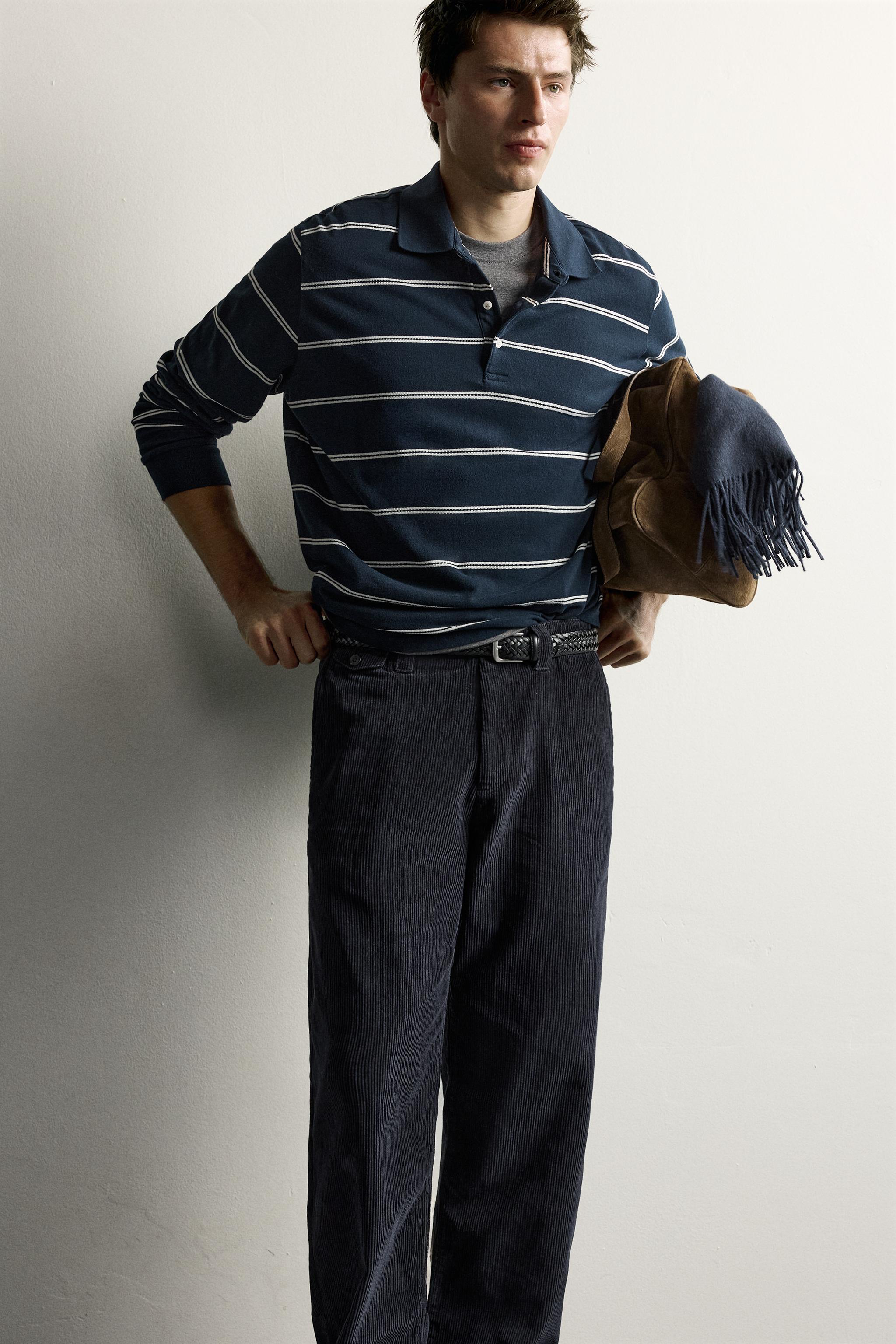 STRAIGHT-FIT CORDUROY PANTS