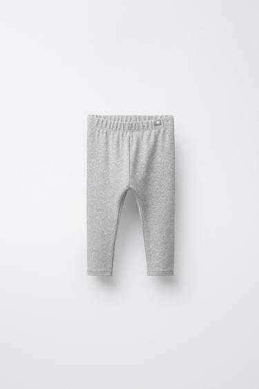 ラベル付きベーシックレギンスグレーZaraのラベル付きベーシックレギンス - グレー 