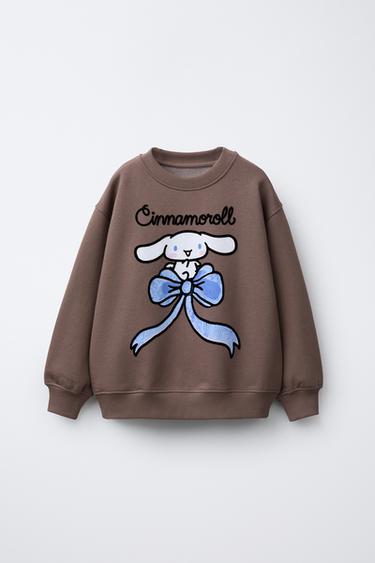 SWEATSHIRT MIT CINNAMOROLL © SANRIO FLOCK PRINT - Braun von Zara