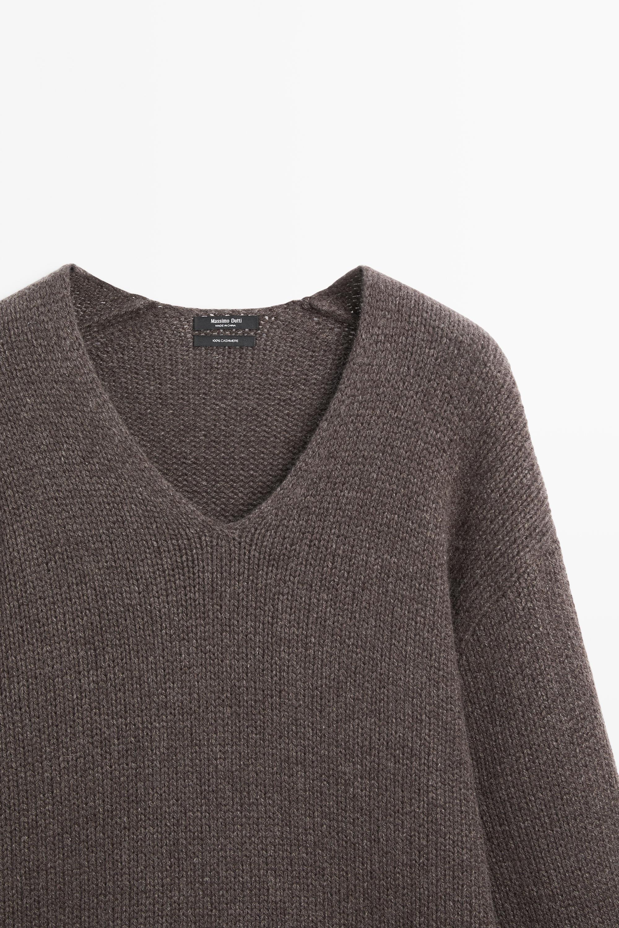 Pull à col en V 100 % cachemire