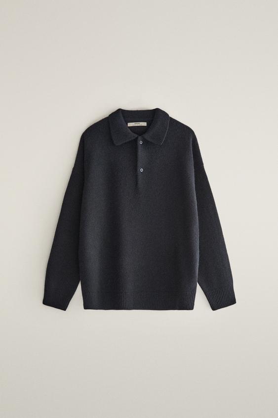 PULLOVER POLO AUS KASCHMIR, UNIFARBEN - Blau von Zara - Bild 0