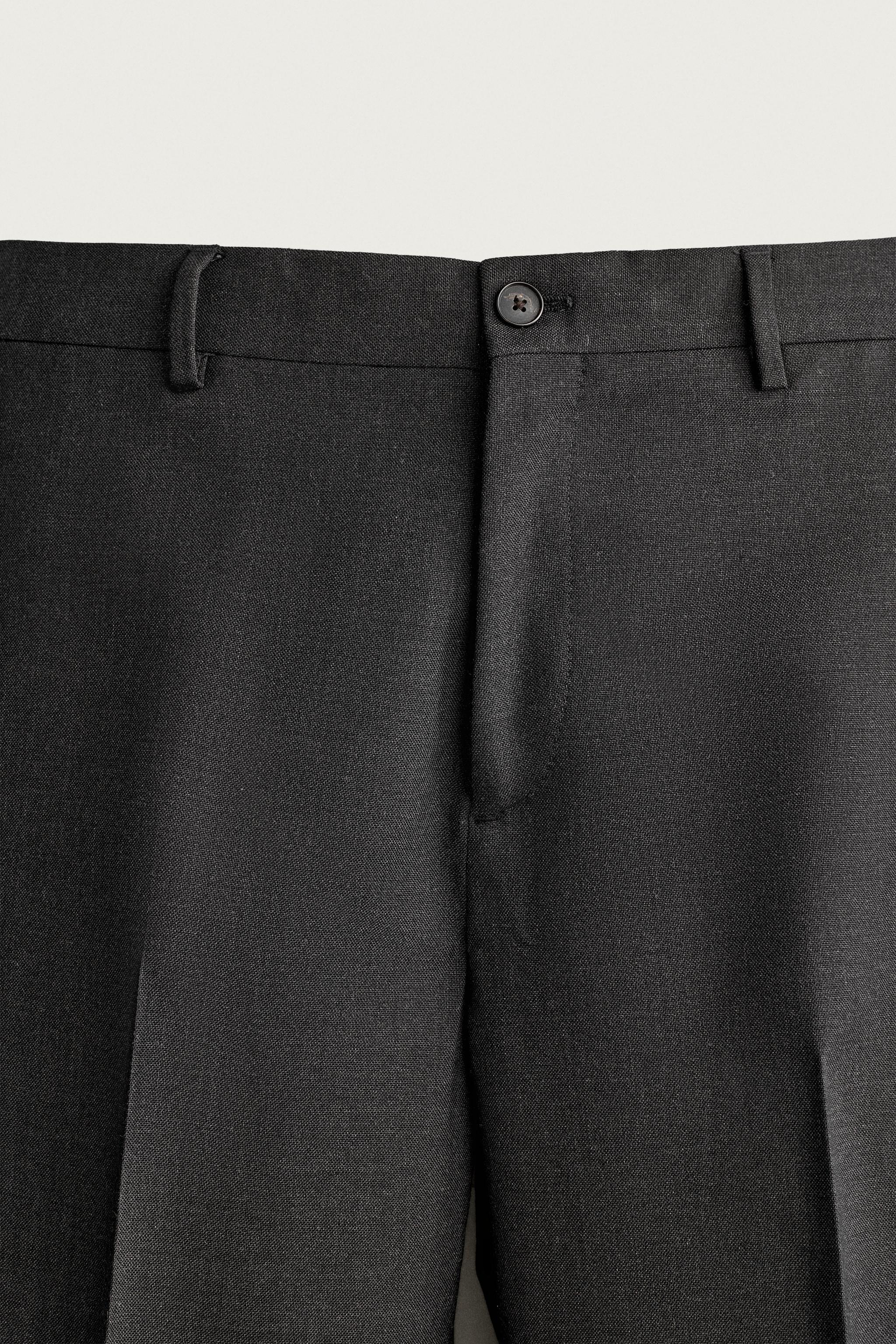 Мужские брюки Zara 100% WOOL REGULAR FIT PANTS — фото 9