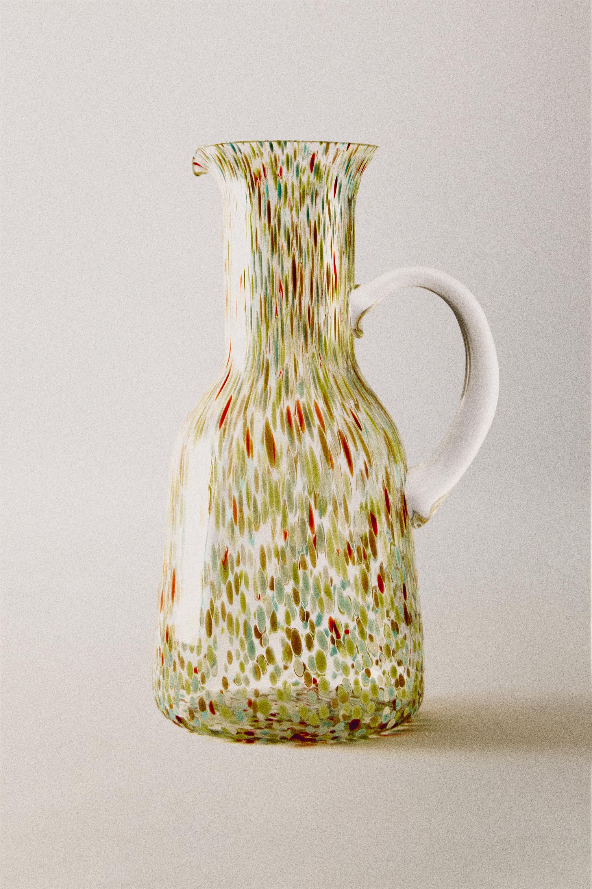 MULTICOLOR GLASS PITCHER