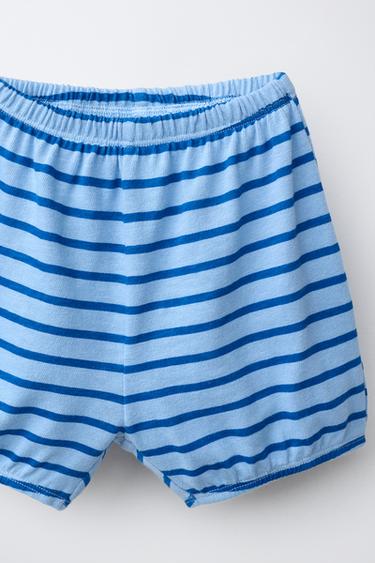STRIPED T-SHIRT AND BLOOMERS SET - Light blue by Zara - Image 4