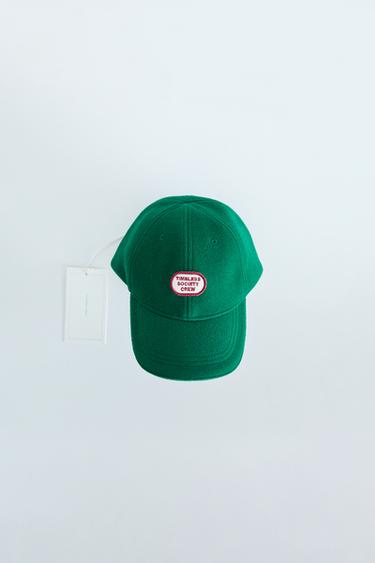 Zara ZARA TIMELESS - WOOL PATCH CAP - Dark green