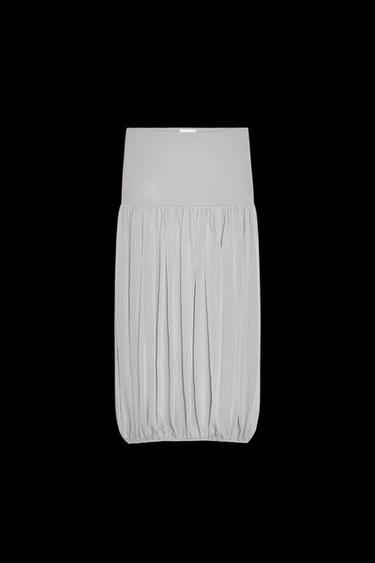 BALLOON MIDI SKIRT - Pearl grey by Zara - Image 0