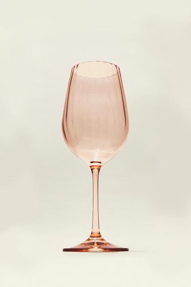CRYSTALLINE WINE GLASS WITH RAISED DESIGN - Pink by Zara - Image 5