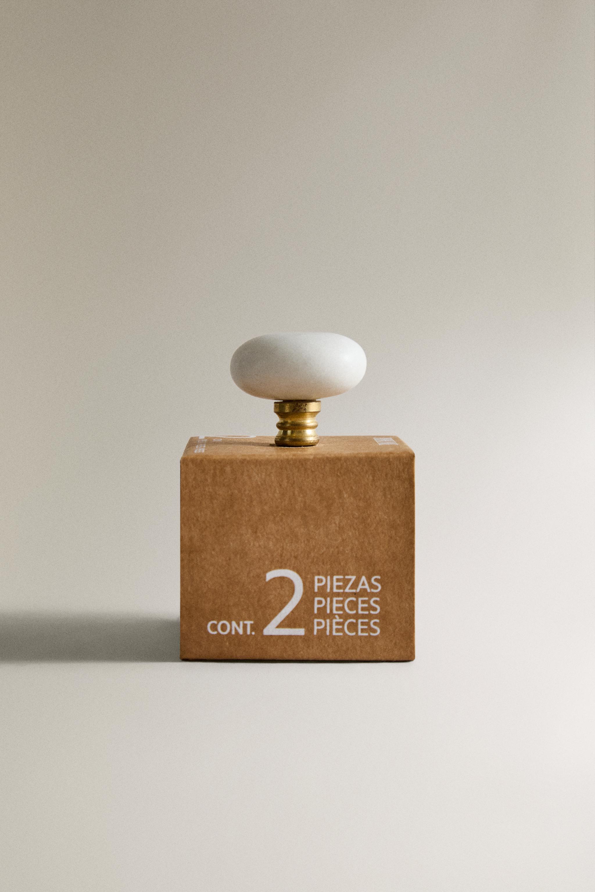 SET OF OVAL MARBLE KNOBS (SET OF 2)