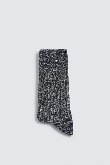 TWISTED YARN SOCKS - Blue marl by Zara - Image 1