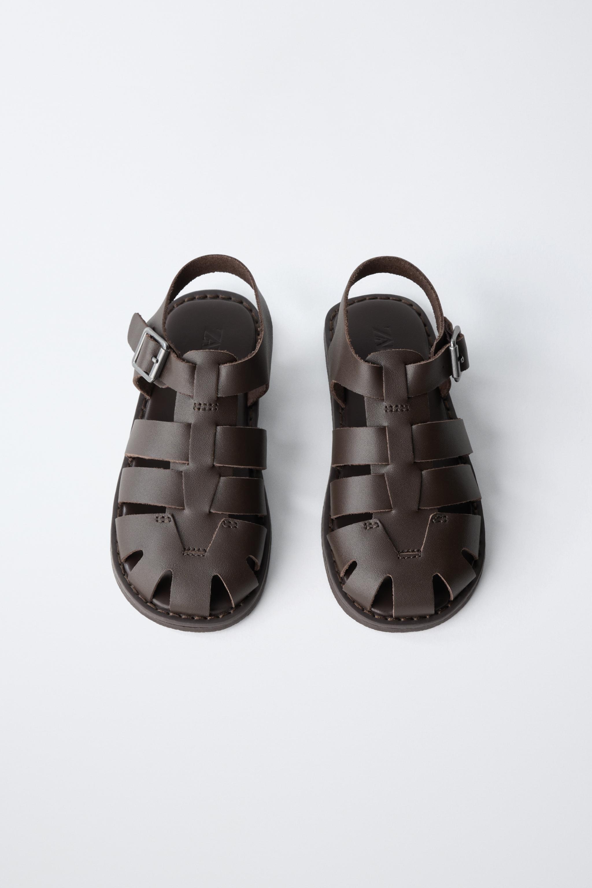 SANDALES STYLE PLAGE EN CUIR