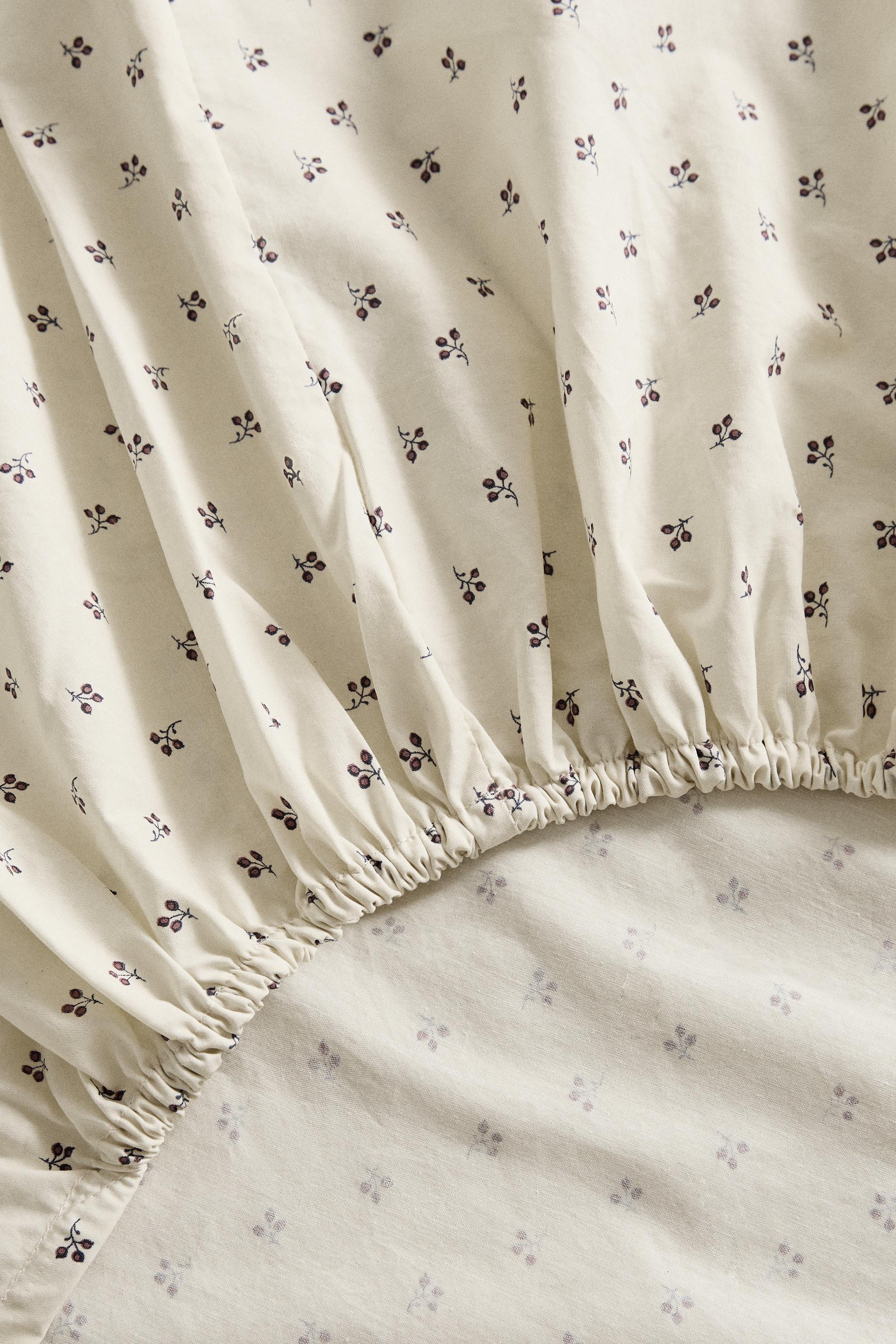 KIDS' FITTED SHEET WITH FLORAL PRINT