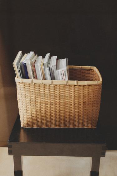 WOVEN BAMBOO BASKET - Light beige by Zara - Image 5