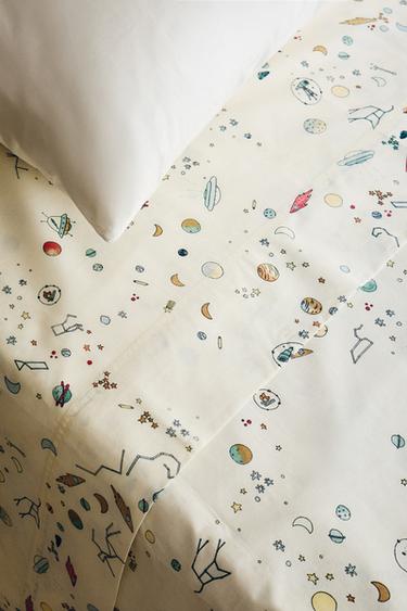 DRAP DE DESSUS ENFANT ESPACE - Écru / Bleu de Zara - Image 5