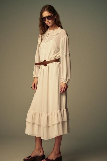 ROBE GAZE DE COTON CEINTURE - Bis de Zara - Image 3