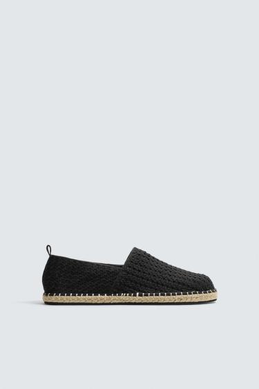 KNITTED FABRIC ESPADRILLES - Black by Zara