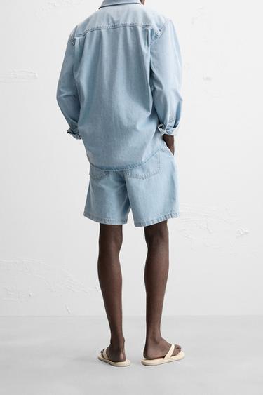 DENIM SHORTS - Sky blue by Zara - Image 2