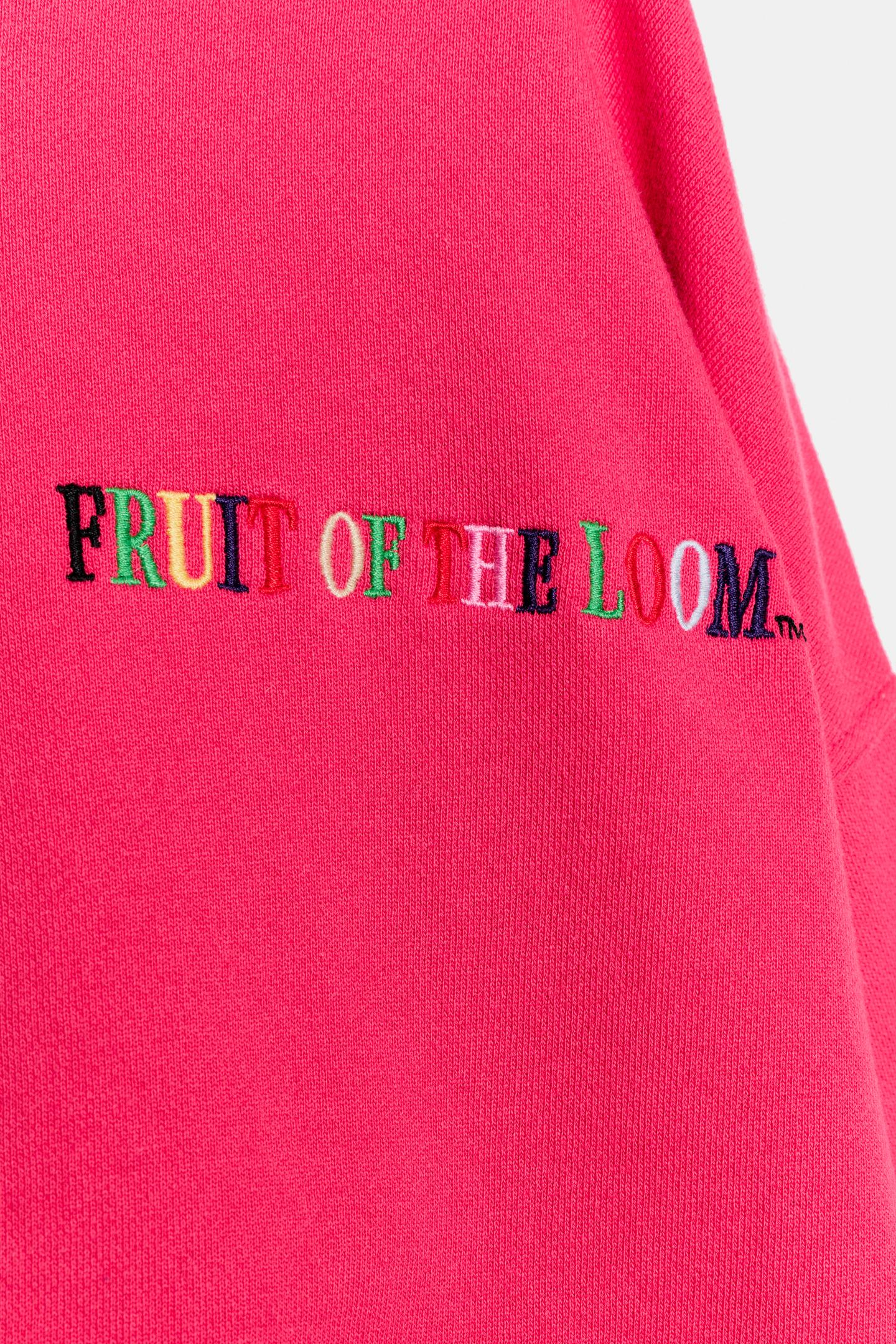 Женская толстовка Zara Fruit OF the Loom™ Contrast Collar, цвет: Фуксия — фото 5