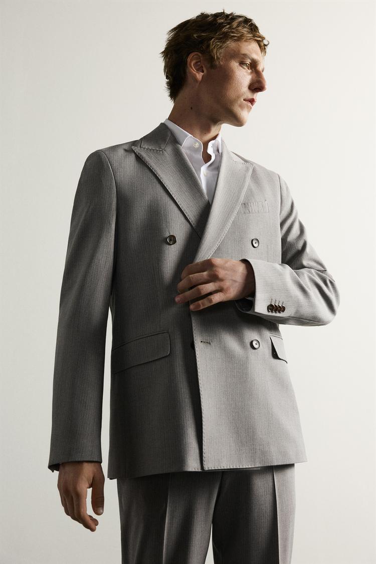 Blazer sastre cruzado a rayas 6
