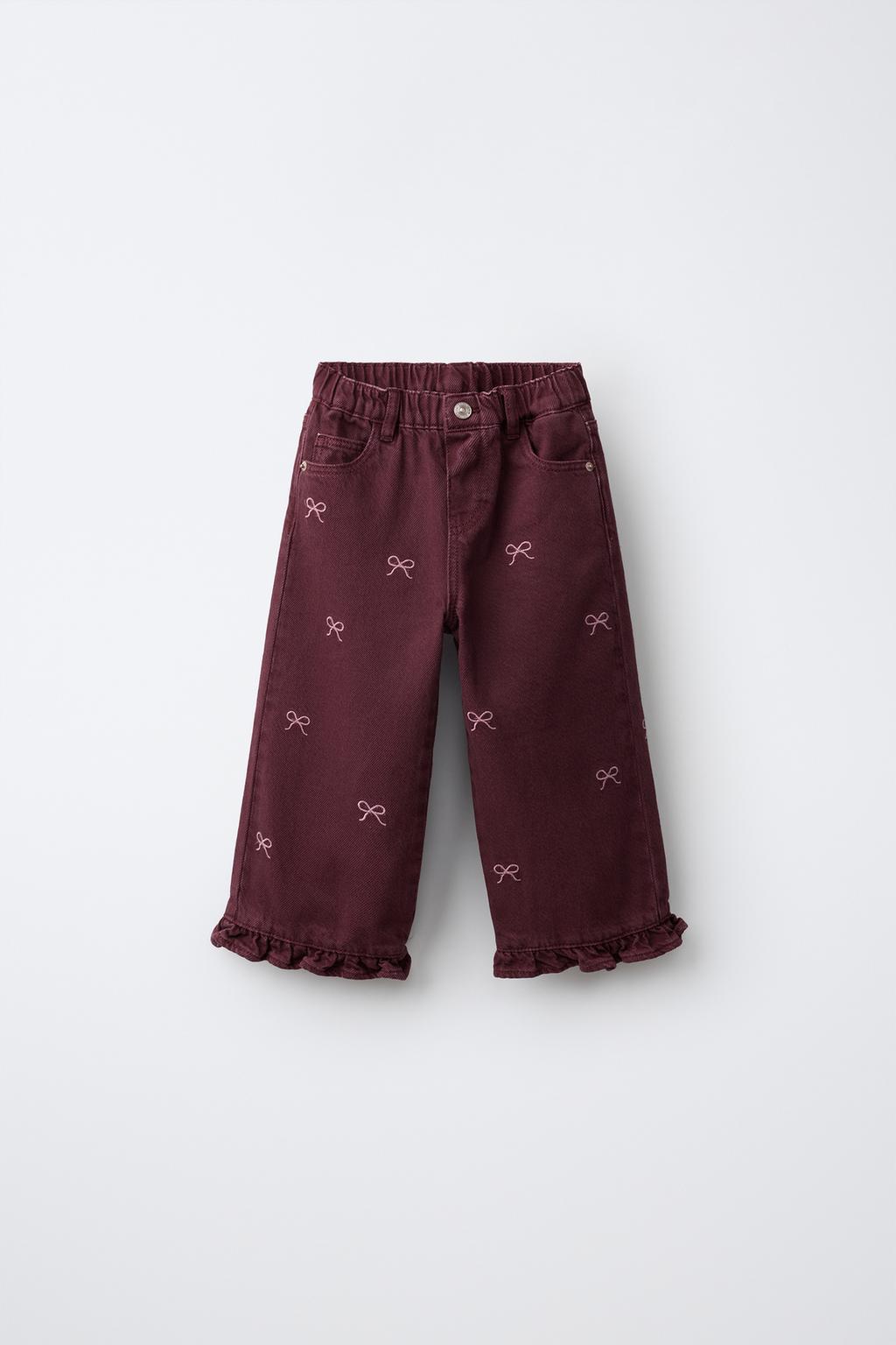 EMBROIDERED BOW CULOTTES