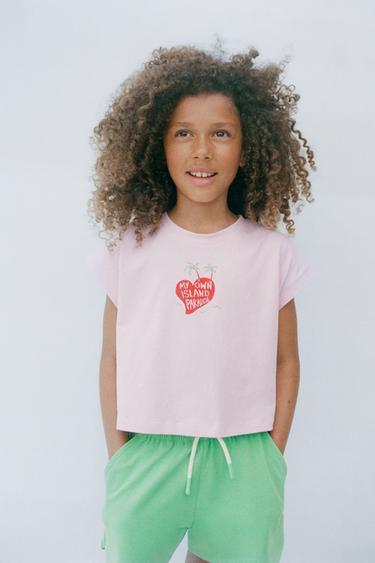 Zara PRINTED T-SHIRT - Pink