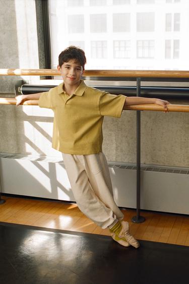 PANTALON EN MOLLETON BALLON - Écru de Zara - Image 6