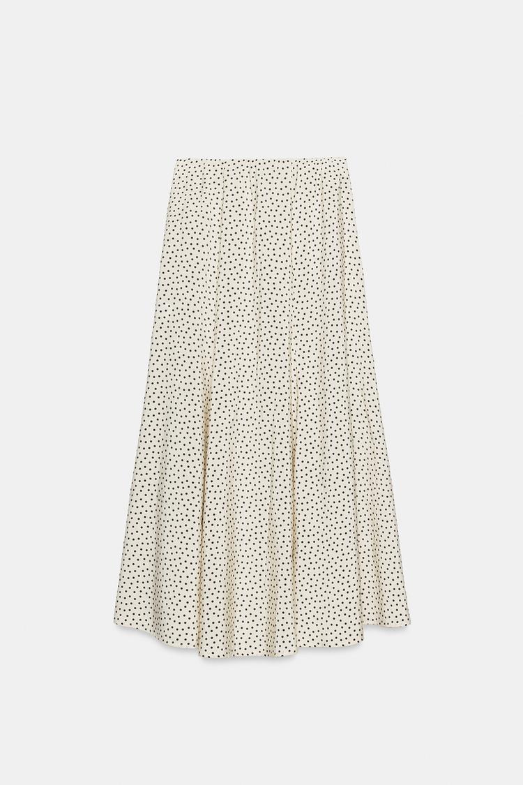 Falda midi fluida de lunares 6
