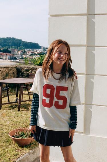 NUMBER PATCH T-SHIRT - Ecru by Zara