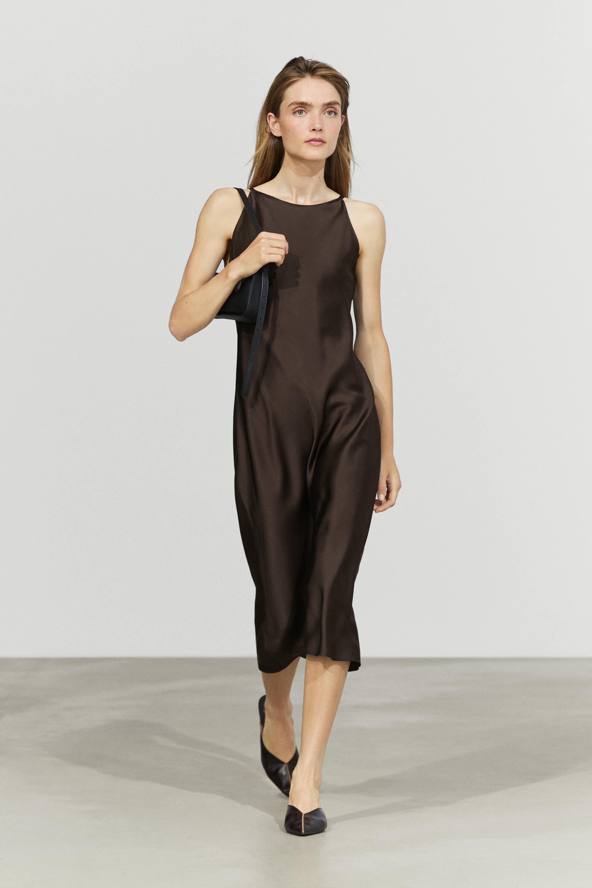 Satin midi dress