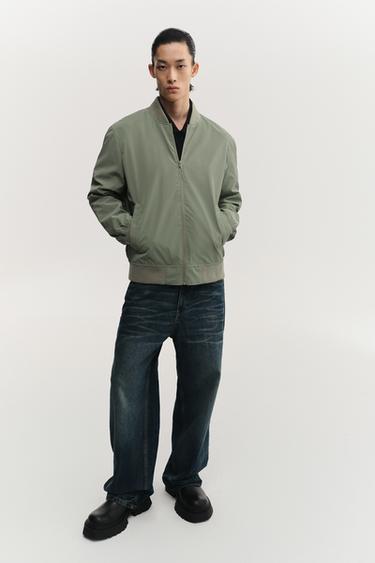 LIGHTWEIGHT BOMBER JACKET - Light khaki by Zara