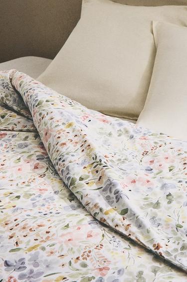 HOUSSE DE COUETTE IMPRIMÉ FLORAL - Blanc cassé de Zara - Image 5