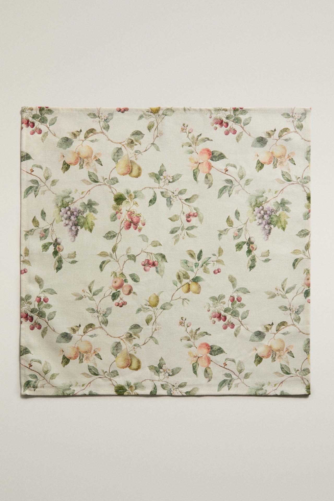 BOTANICAL PRINT NAPKINS (PACK OF 2) — Greens