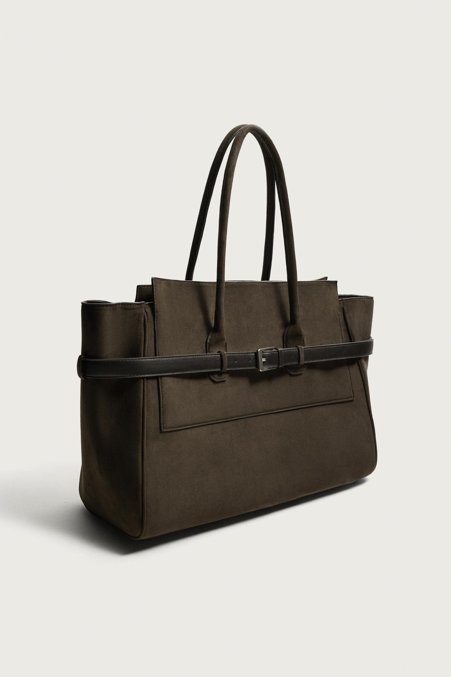 Мужская сумка Zara Belted Handbag, цвет: Коричневый — фото 4