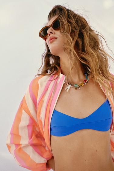 STRIPED BOMBER JACKET - Multicoloured by Zara - Image 5