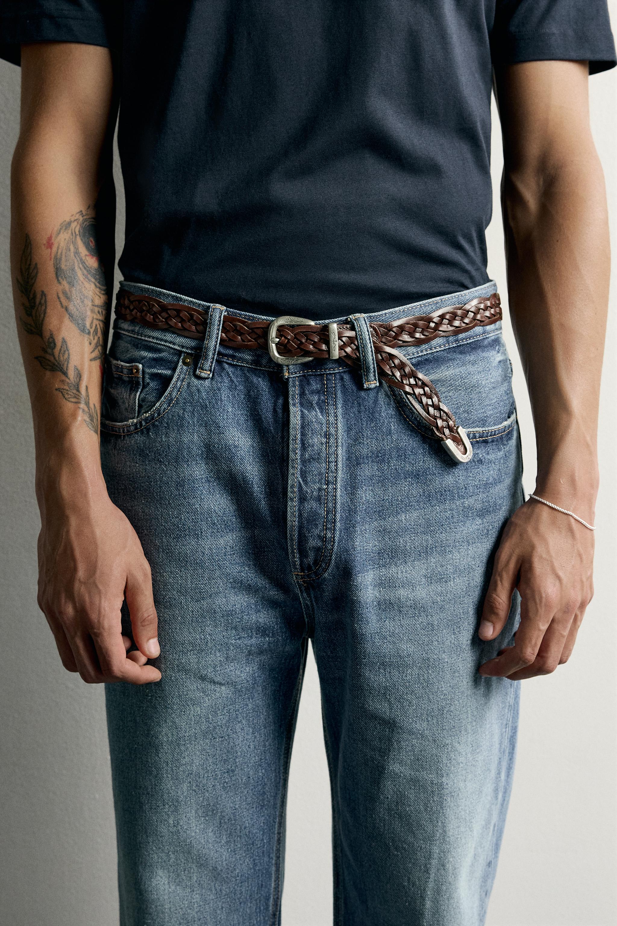 BRAIDED LEATHER BELT
