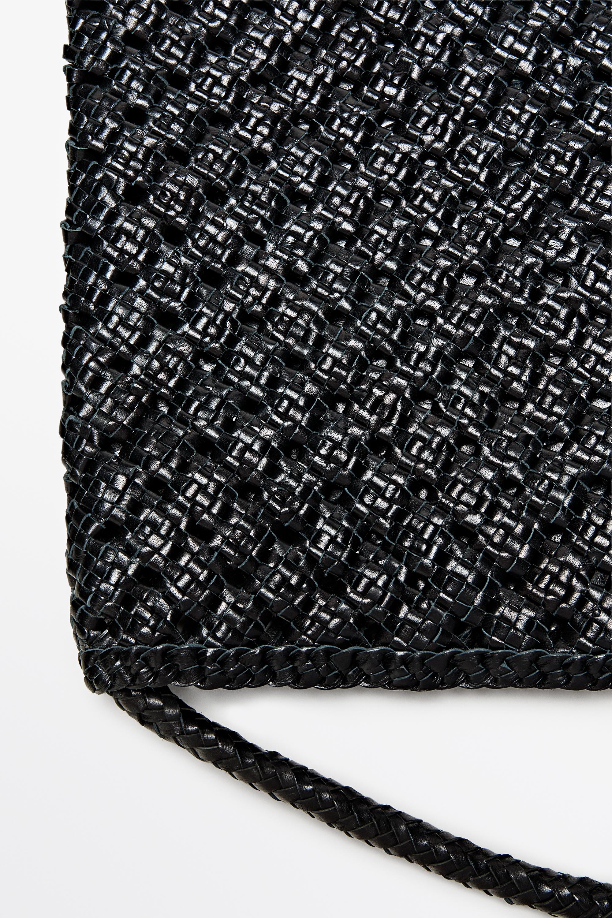 Braided nappa leather bag