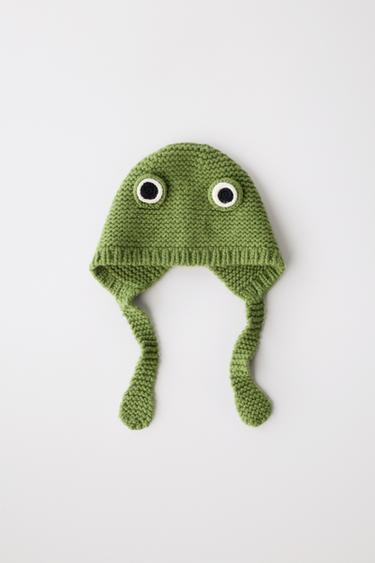 LIMITED EDITION FROG WOOL HAT - Green by Zara - Image 5
