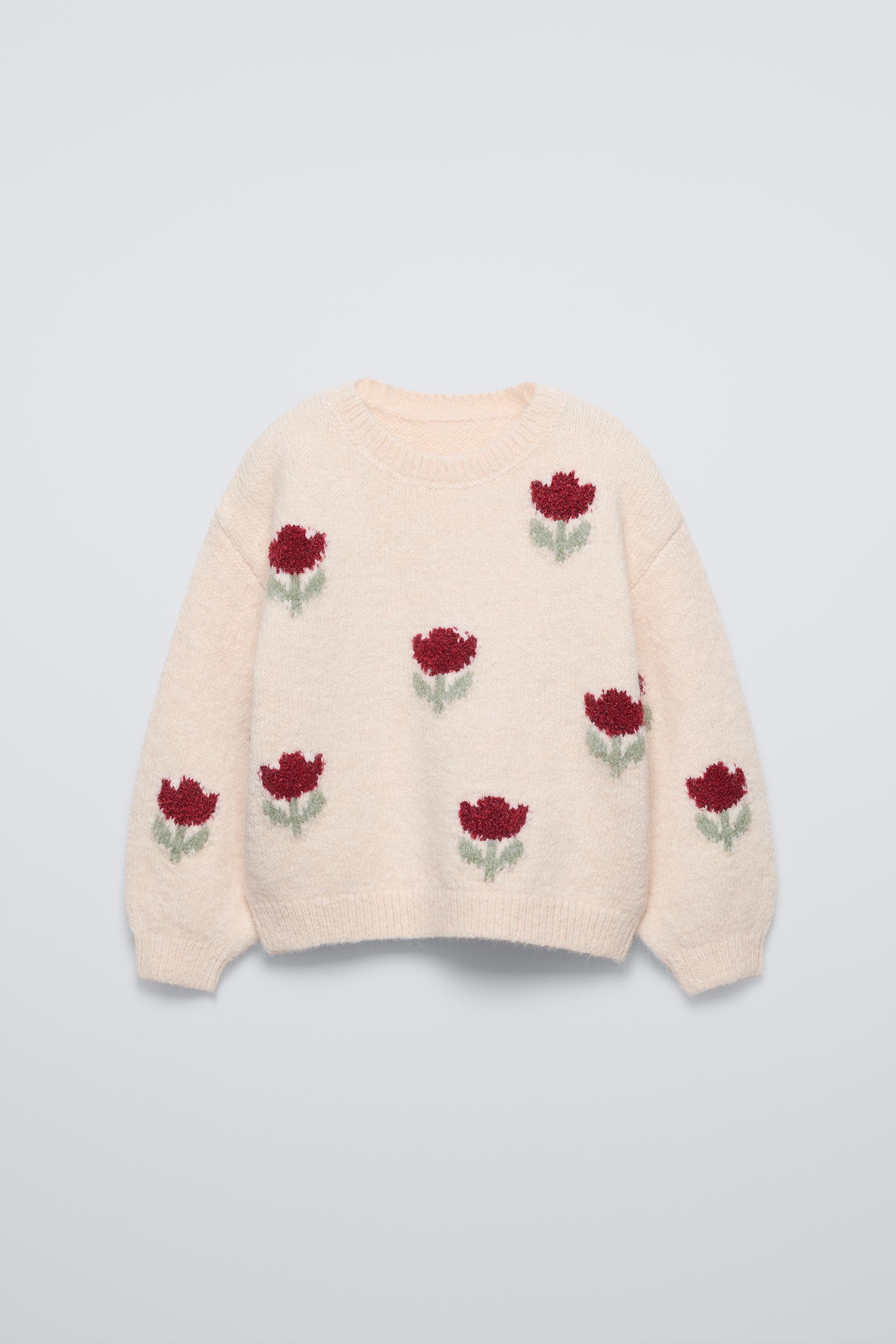 ZARA FRUIT JACQUARD store SWEATER MULTICOLORED