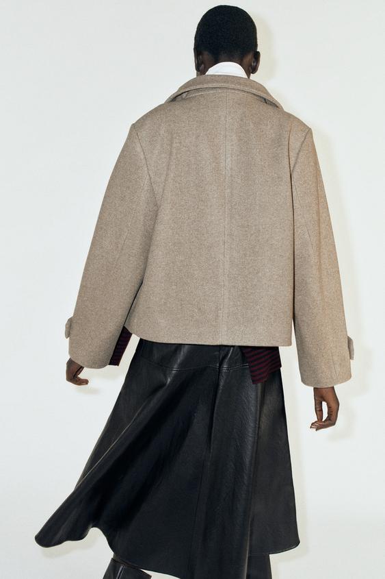SOFT DOUBLE-BREASTED JACKET - camel by Zara - Image 5