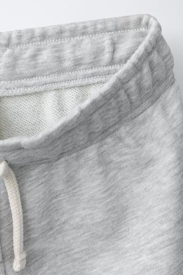 PANTALON EN MOLLETON LARGE BILLE DE BILLARD - Gris chiné de Zara - Image 2