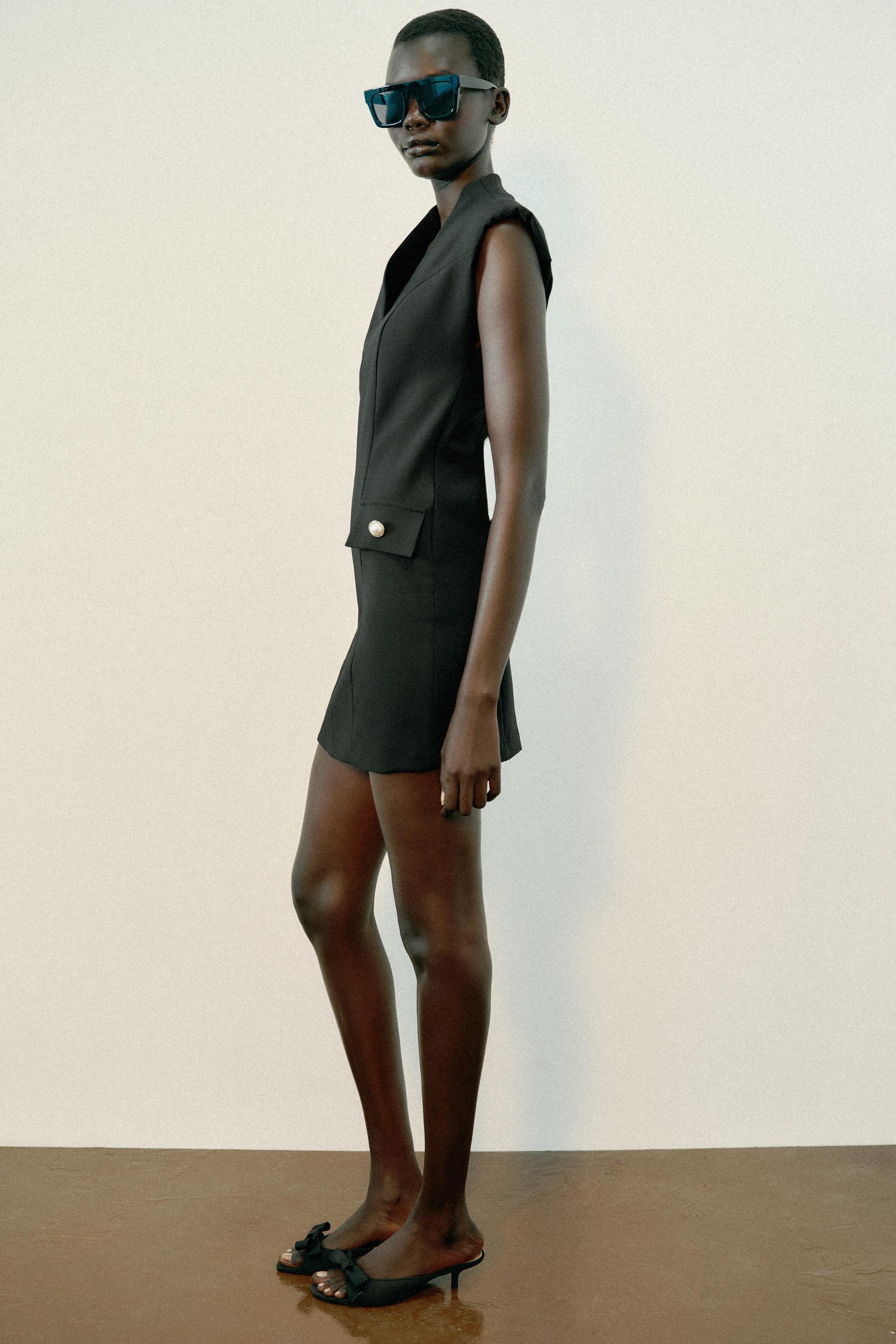 Женские платья Zara SHOULDER PAD MINI DRESS — фото 6