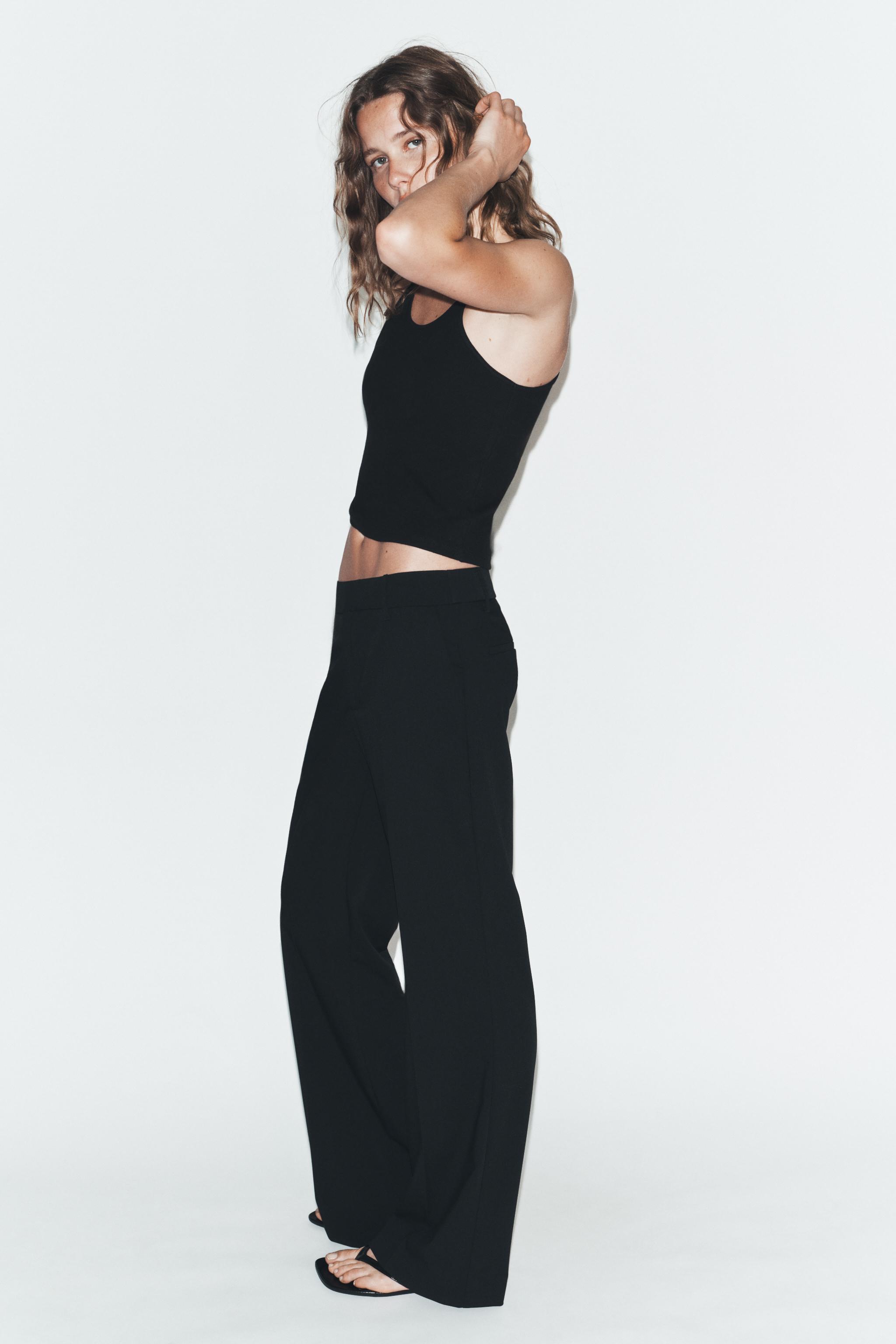 LOW-RISE STRAIGHT LEG PANTS