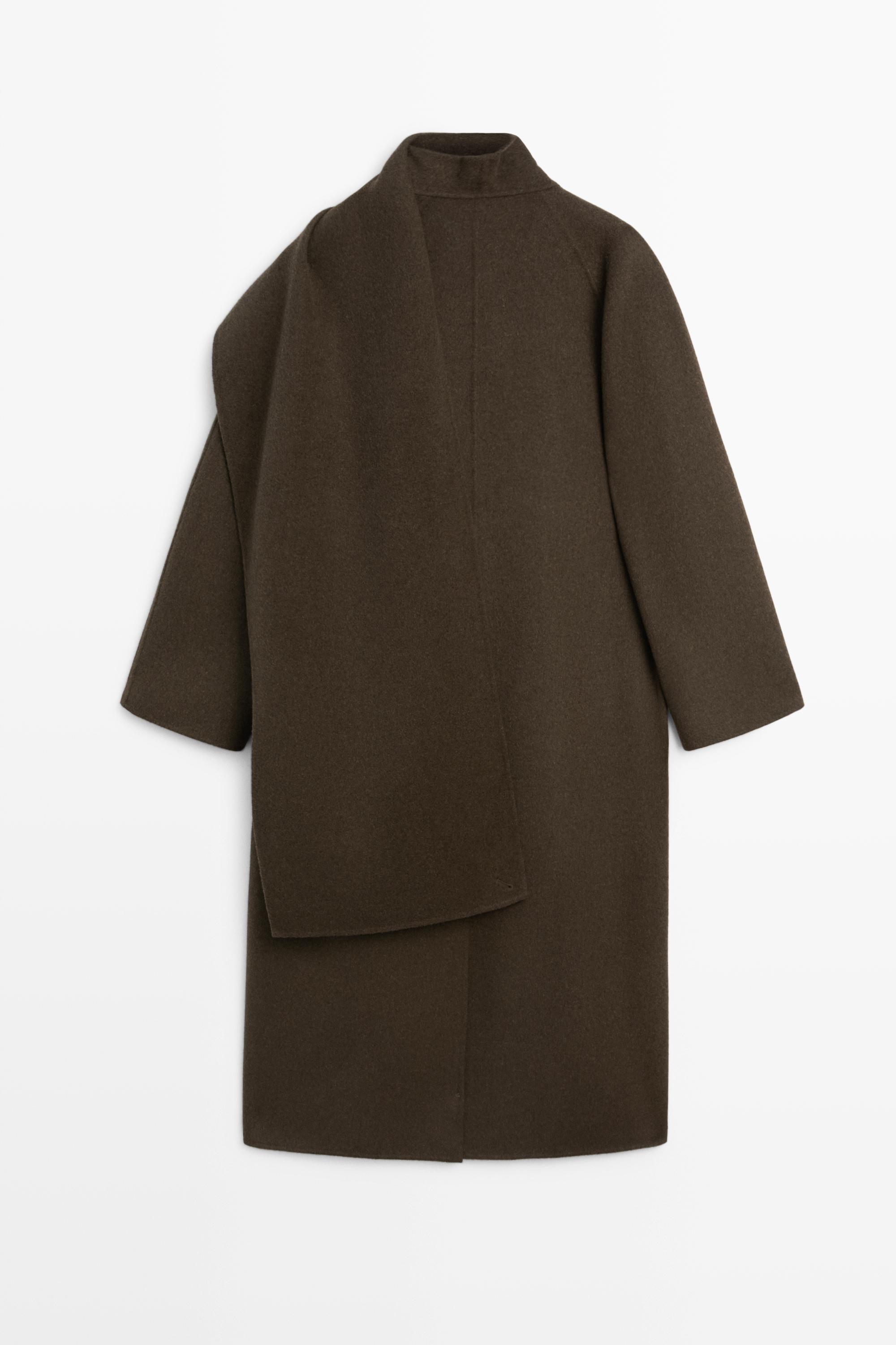Manteau long avec écharpe