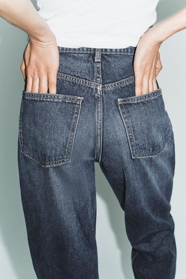 JEAN TRF MOM FIT TAILLE HAUTE - Bleu marine de Zara - Image 5
