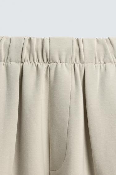 PLEATED INTERLOCK TROUSERS - stone by Zara - Image 8